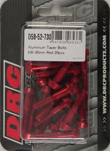 Load image into Gallery viewer, DRC ALUMINUM TAPER BOLTS RED M6X30MM 20/PK D58-52-730