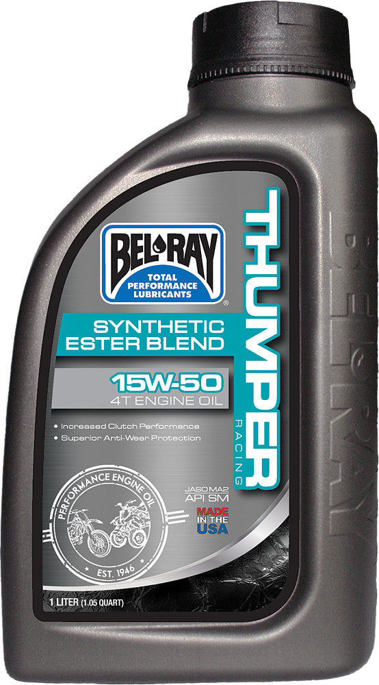 BEL-RAY THUMPER SYNTHETIC ESTER BLEND 4T ENGINE OIL 15W-50 1L 99530-B1LW