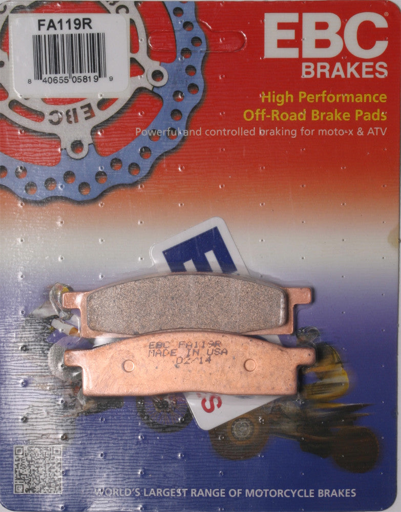 EBC BRAKE PADS FA119R-atv motorcycle utv parts accessories gear helmets jackets gloves pantsAll Terrain Depot