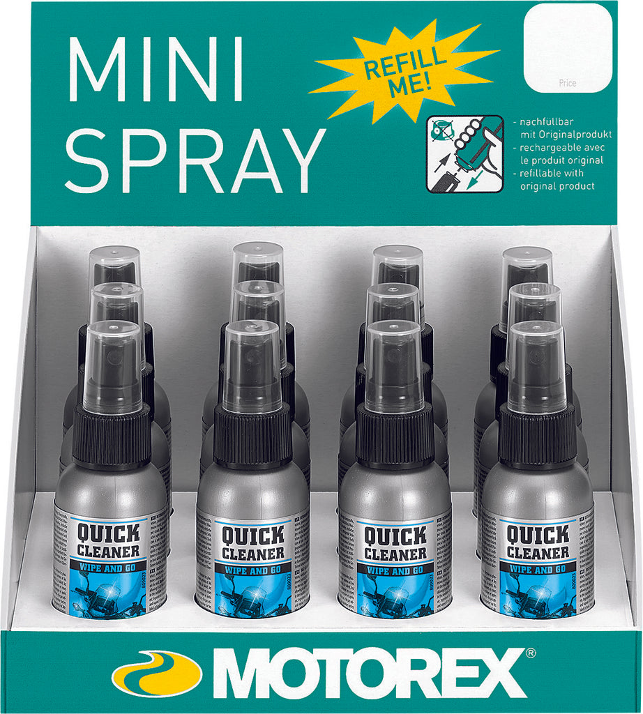 MOTOREX QUICK CLEAN DISPLAY 60ML 12 BOTTLES PER DISPLAY 152708