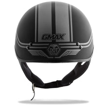 Load image into Gallery viewer, GMAX HH-65 HALF HELMET FULL DRESSED TWIN MATTE BLACK/SILVER XS G9659073