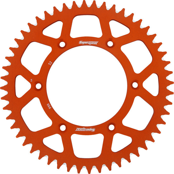 SUPERSPROX ALUMINUM SPROCKET 52T ORANGE RAL-990-52-ORG