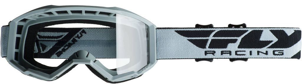 FLY RACING FOCUS GOGGLE GREY W/CLEAR LENS FLA-003