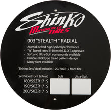 Load image into Gallery viewer, SHINKO TIRE DISPLAY SIGN 003 STEALTH 003 STEALTH INSERT