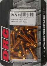 Load image into Gallery viewer, DRC ALUMINUM TAPER BOLTS GOLD M6X20MM 20/PK D58-52-820