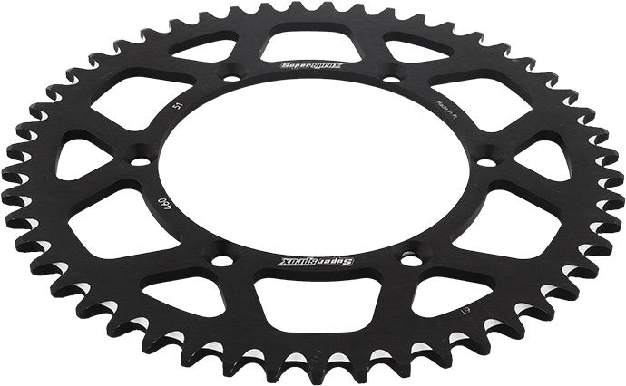 SUPERSPROX ALUMINUM SPROCKET 51T BLACK RAL-460-51-BLK