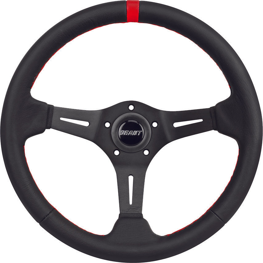 GRANT R&P STEERING WHEEL BLACK LEATHER 692