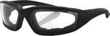 BOBSTER FOAMERZ SUNGLASSES 2 BLACK W/CLEAR LENS ES214C