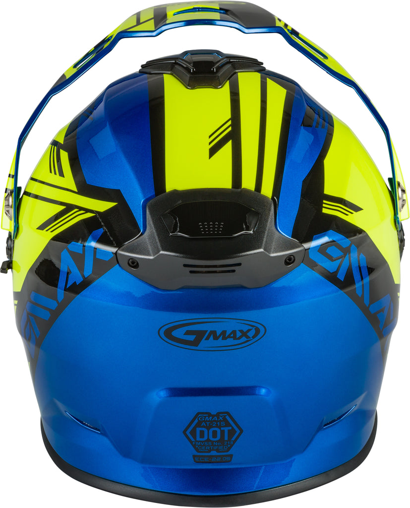 GMAX AT-21S ADVENTURE EPIC SNOW HELMET BLUE/HI-VIS/BLACK LG G2211046