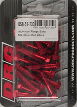 Load image into Gallery viewer, DRC ALUMINUM FLANGE BOLTS RED M6X30MM 20/PK D58-51-730