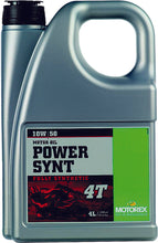 Load image into Gallery viewer, MOTOREX POWER SYNTHETIC 4T 10W50 (4 LITERS) 110452