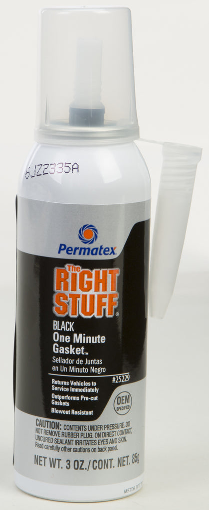 PERMATEX RIGHT STUFF BLACK ONE MINUTE GASKET 3 OZ 25229