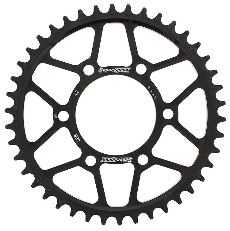 SUPERSPROX STEEL SPROCKET 42T BLACK RFE-488-42-BLK