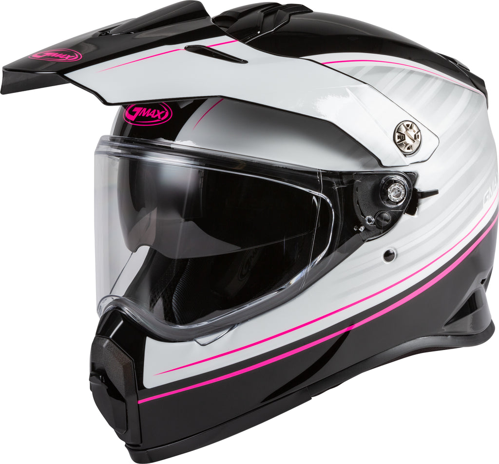 GMAX AT-21 ADVENTURE RALEY HELMET BLACK/WHITE/PINK XS G1211403