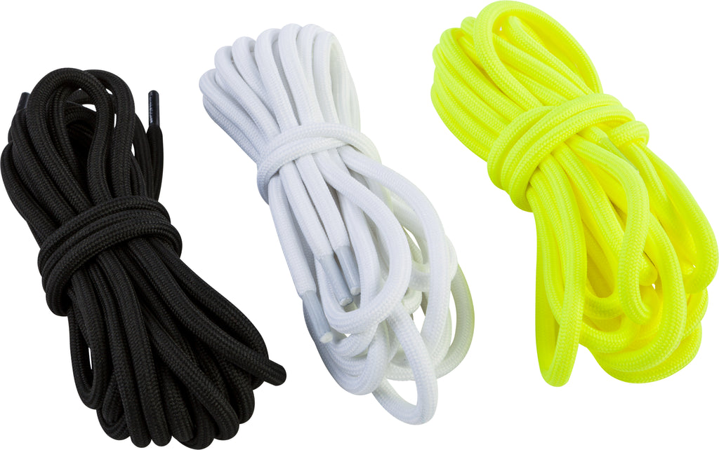 FLY RACING MARKER BOOT LACES BLACK/HI-VIS/WHITE 3/PR 361-99630