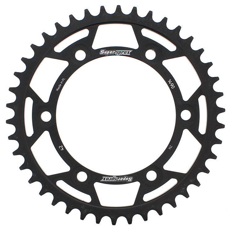 SUPERSPROX STEEL SPROCKET 42T BLACK RFE-1490-42-BLK