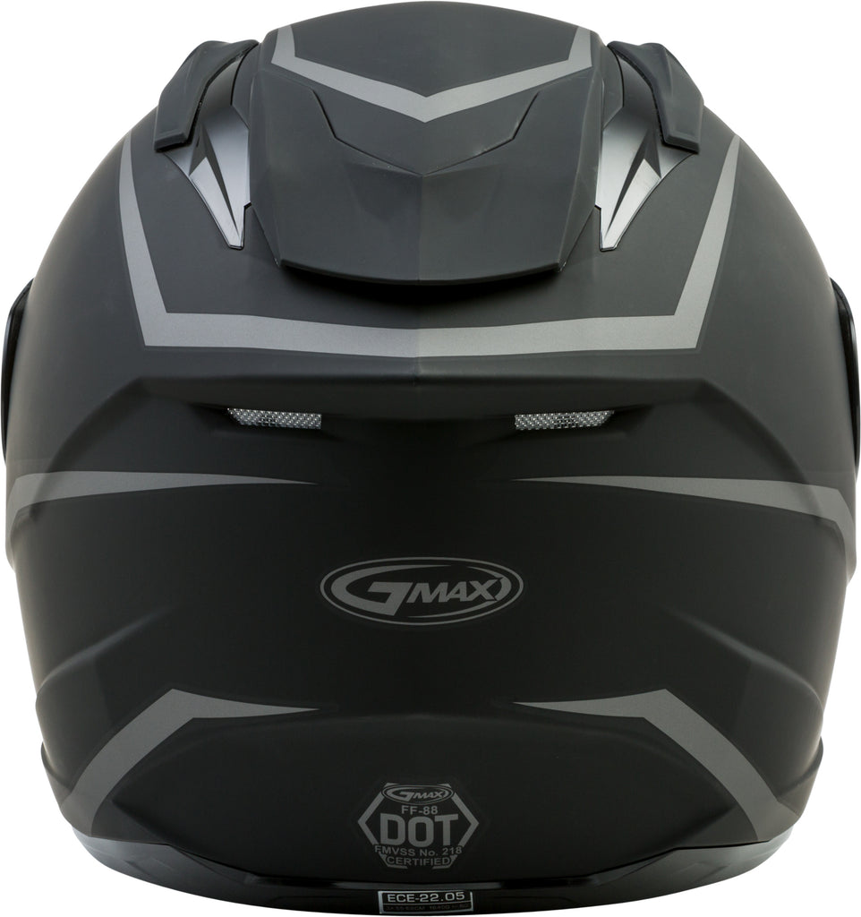 GMAX FF-88 FULL-FACE PRECEPT HELMET MATTE BLACK/GREY XS G1884073