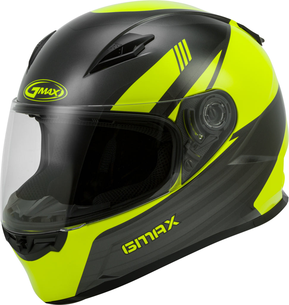 GMAX FF-49 FULL-FACE DEFLECT HELMET HI-VIS/GREY LG G1494526