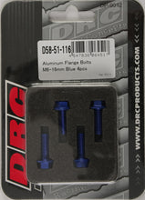 Load image into Gallery viewer, DRC ALUMINUM FLANGE BOLTS BLUE M6X16MM 4/PK D58-51-116