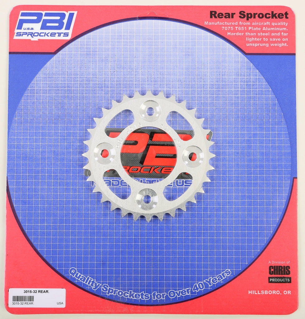 PBI REAR ALUMINUM SPROCKET 32T 3015-32-atv motorcycle utv parts accessories gear helmets jackets gloves pantsAll Terrain Depot