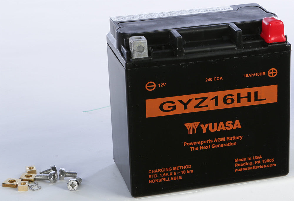 YUASA BATTERY GYZ16HL SEALED FACTORY ACTIVATED YUAM716GHL-atv motorcycle utv parts accessories gear helmets jackets gloves pantsAll Terrain Depot