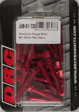 Load image into Gallery viewer, DRC ALUMINUM FLANGE BOLTS RED M6X35MM 20/PK D58-51-735