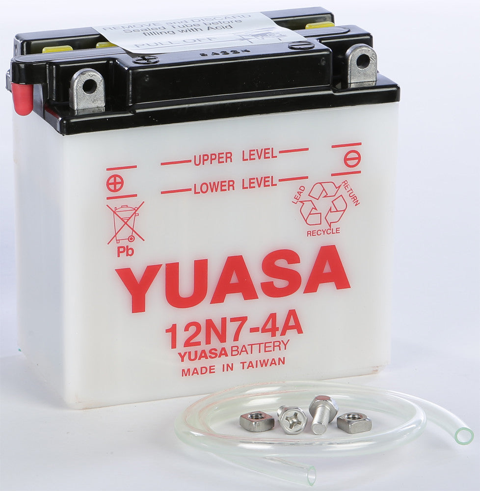 YUASA BATTERY 12N7-4A CONVENTIONAL YUAM2274A-atv motorcycle utv parts accessories gear helmets jackets gloves pantsAll Terrain Depot