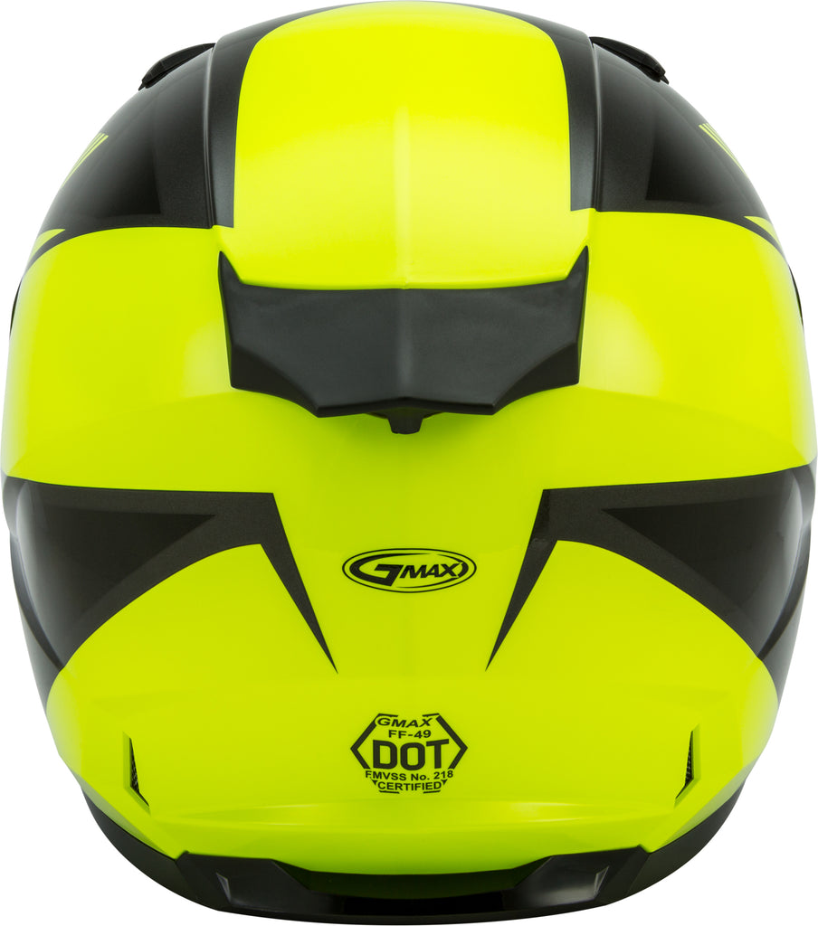 GMAX FF-49 FULL-FACE DEFLECT HELMET HI-VIS/GREY LG G1494526