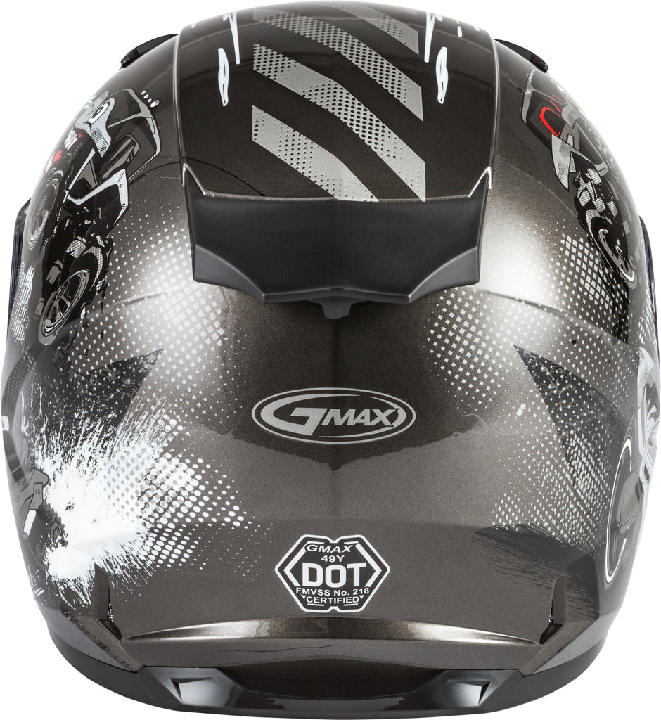 GMAX YOUTH GM-49Y BEASTS FULL-FACE HELMET DARK SILVER/BLACK YM G1498541