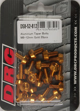 Load image into Gallery viewer, DRC ALUMINUM TAPER BOLTS GOLD M6X12MM 20/PK D58-52-812