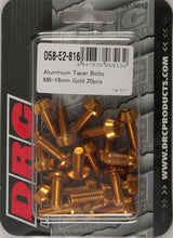 Load image into Gallery viewer, DRC ALUMINUM TAPER BOLTS GOLD M6X16MM 20/PK D58-52-816