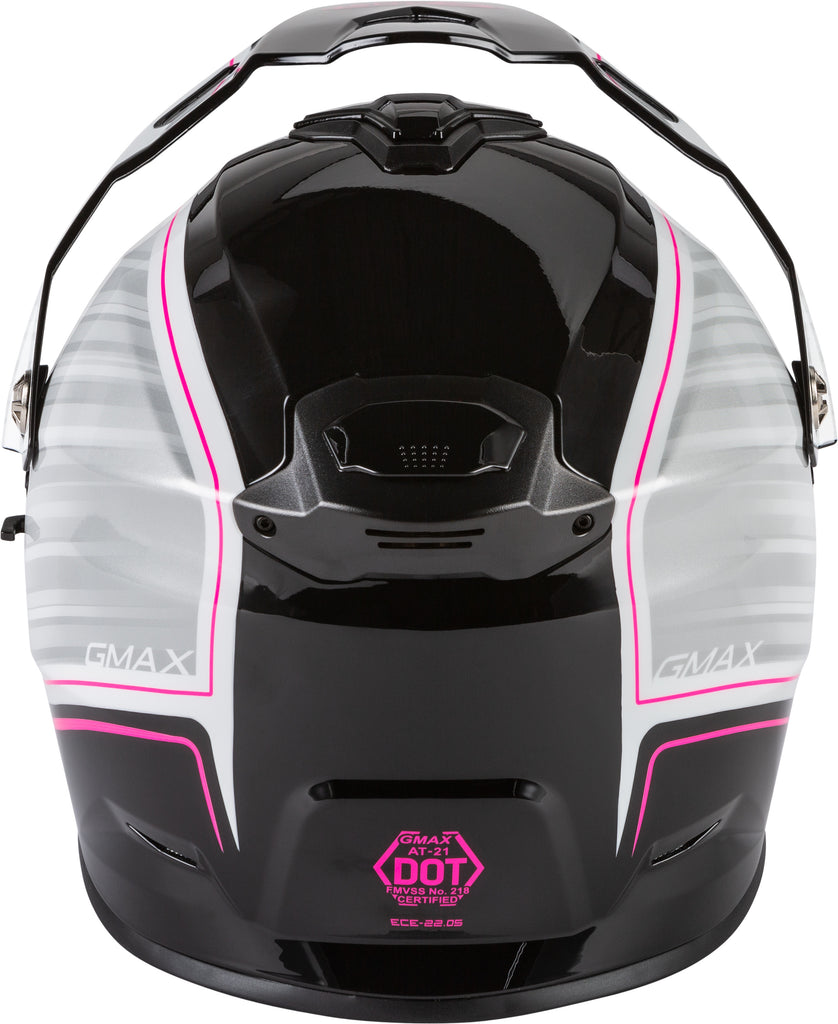 GMAX AT-21 ADVENTURE RALEY HELMET BLACK/WHITE/PINK XL G1211407