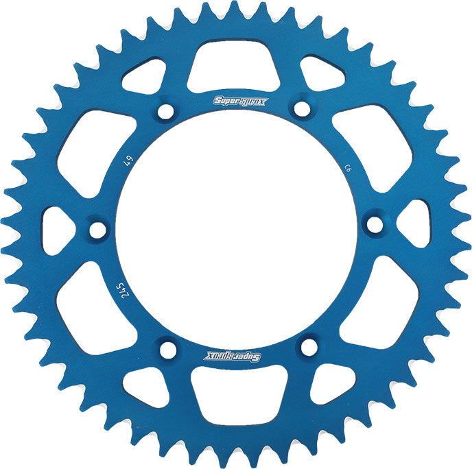 SUPERSPROX ALUMINUM SPROCKET 49T BLUE RAL-245-49-BLU