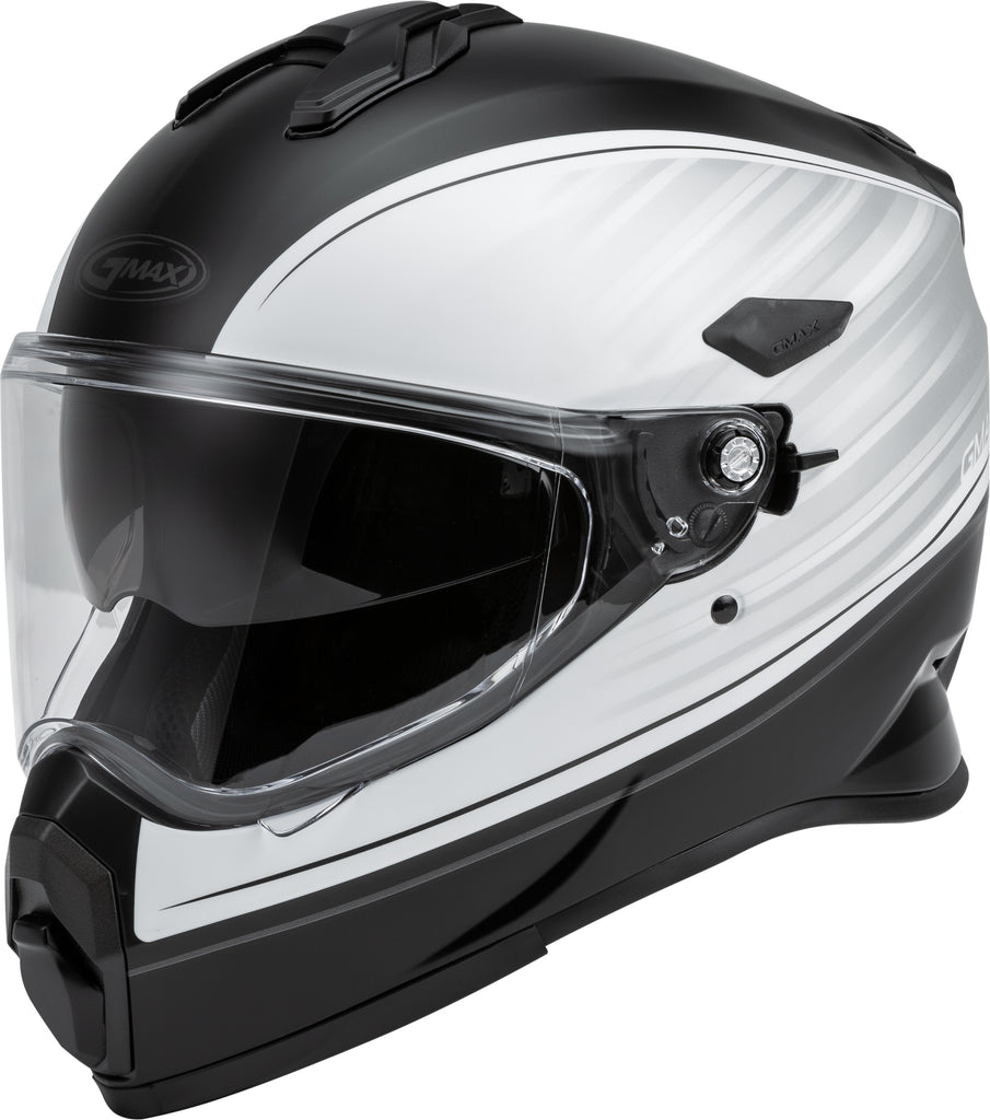 GMAX AT-21 ADVENTURE RALEY HELMET MATTE BLACK/WHITE LG G1211076