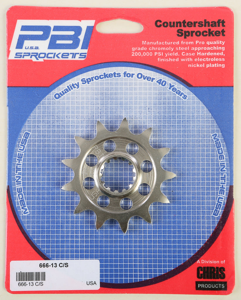 PBI COUNTERSHAFT STEEL SPROCKET 13T 666-13