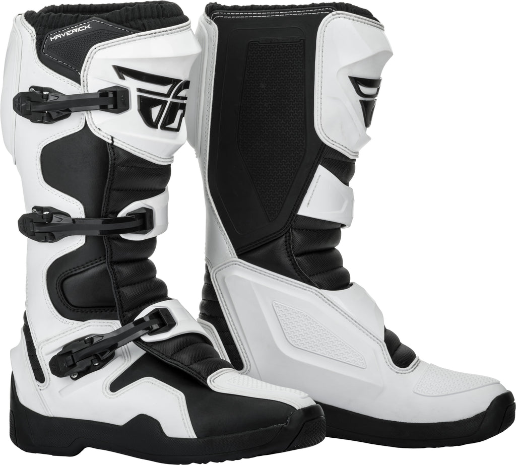 FLY RACING MAVERIK BOOTS WHITE/BLACK SZ 12 364-67512