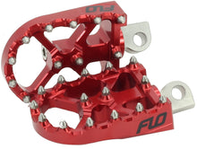 Load image into Gallery viewer, FLO MOTORSPORTS BMX STYLE FOOT PEGS RED FPEG-800V3R