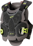 ALPINESTARS A-4 MAX CHEST PROTECTOR BLK/ANTH/FLUO YLW MD/LG 6701520-1155-M/L