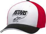 ALPINESTARS RACE ANGLE MESH HAT WHT/BLK/RED SM/MD CURVED BILL 1139-81540-2013-S/M