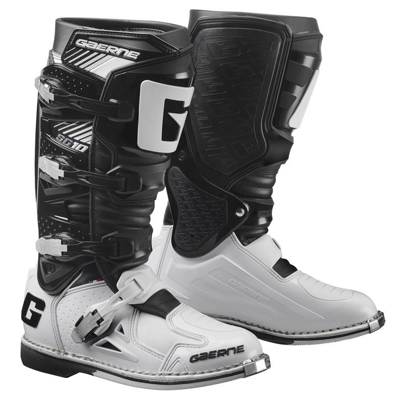 GAERNE SG-10 BOOTS BLACK/WHITE SZ 12 2190-014-012