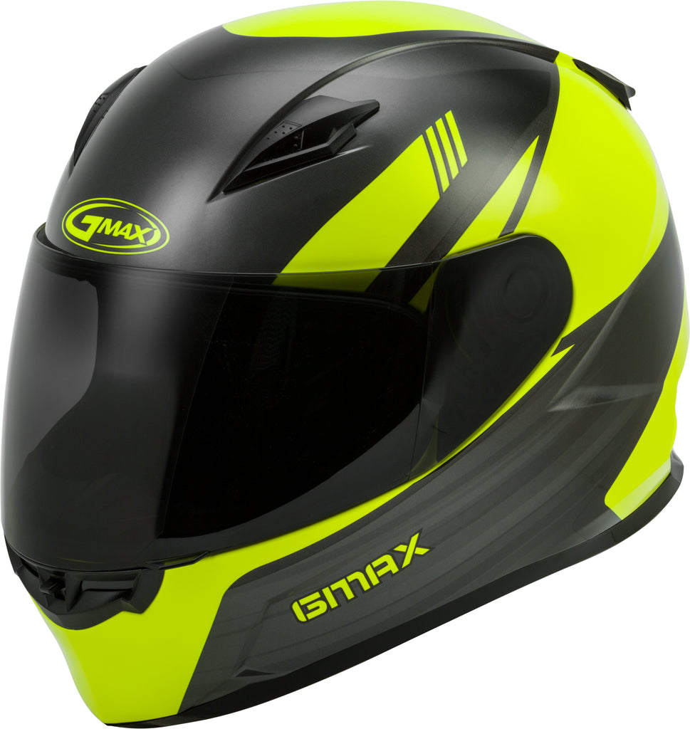 GMAX FF-49 FULL-FACE DEFLECT HELMET HI-VIS/GREY LG G1494526