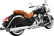 Load image into Gallery viewer, FREEDOM EAGLE SLIP-ONS 4&quot; CHROME W/BLACK TIP INDIAN IN00045