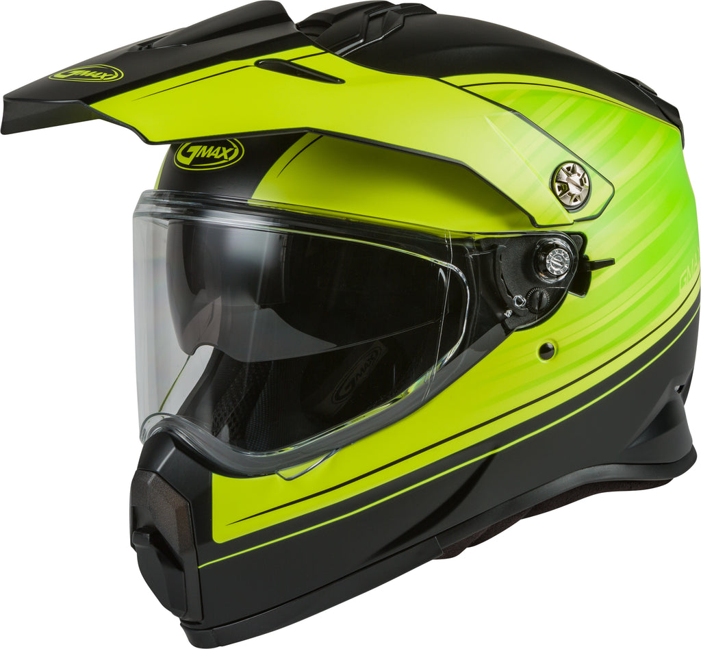 GMAX AT-21 ADVENTURE RALEY HELMET MATTE BLACK/HI-VIS XS G1211743