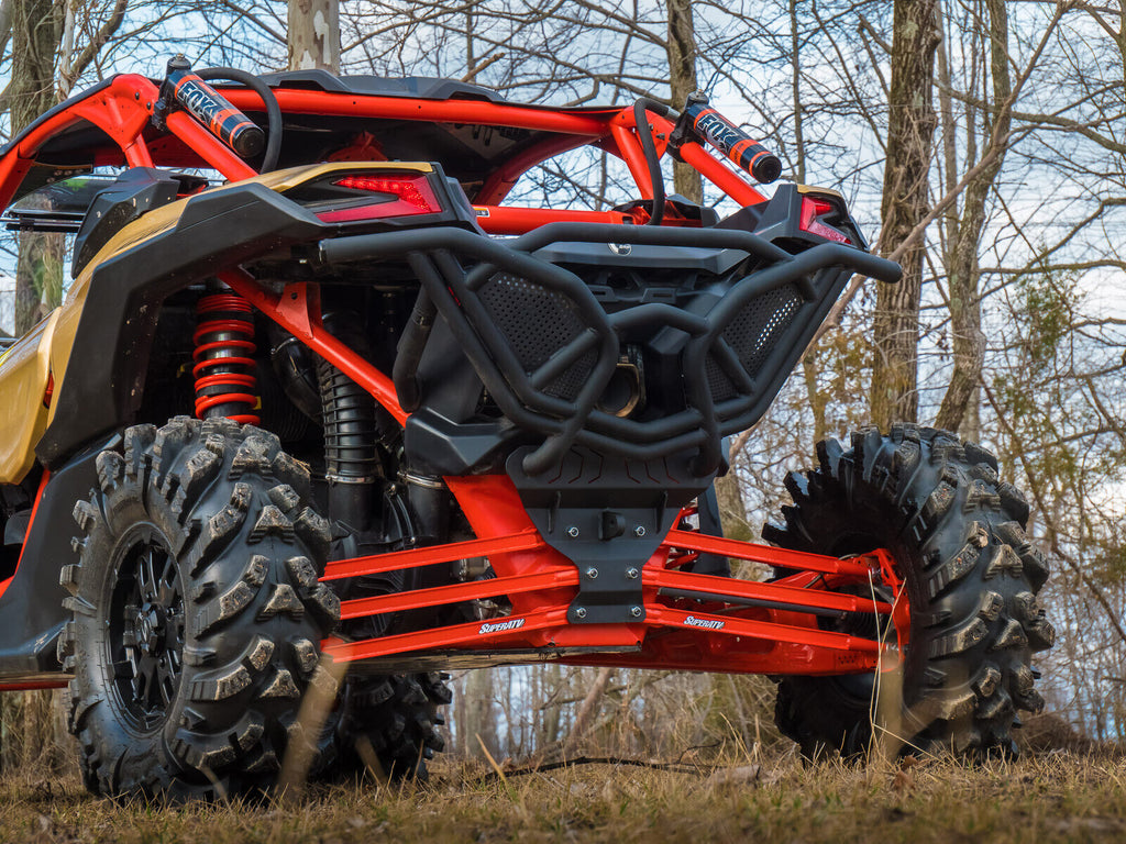 SuperATV Boxed Rear Radius Arms for Can-Am Maverick X3 (72" Body) - Red