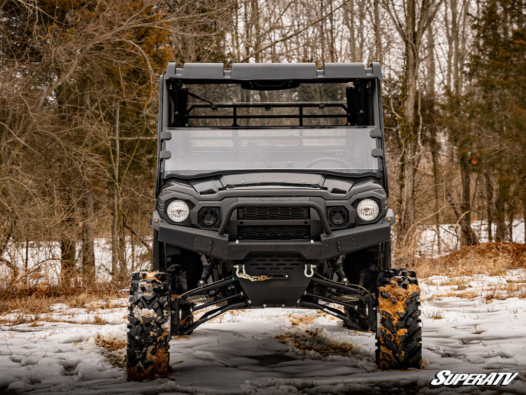 SuperATV Clear Polycarbonate Half Windshield for Kawasaki Mule Pro