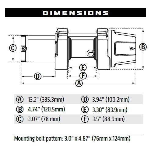 Warn VRX-25 2500lb Wire Rope Winch Kit For Suzuki King Quad 700